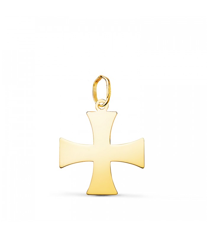 Ciondolo Croce Templare oro 18 kt 17 mm, acquista online croci in oro da uomo.