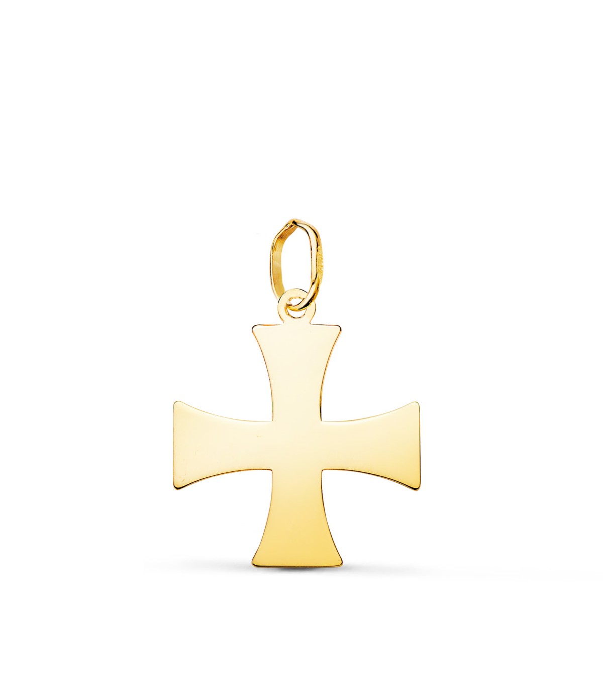 Colgante Cruz Templaria Oro 18 K 17 mm, símbolo de los caballeros templarios, cruces de hombre.
