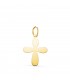 Croce di Battessimo oro giallo 18kt 18mm, idee regalo nascita, comunione o cresima.