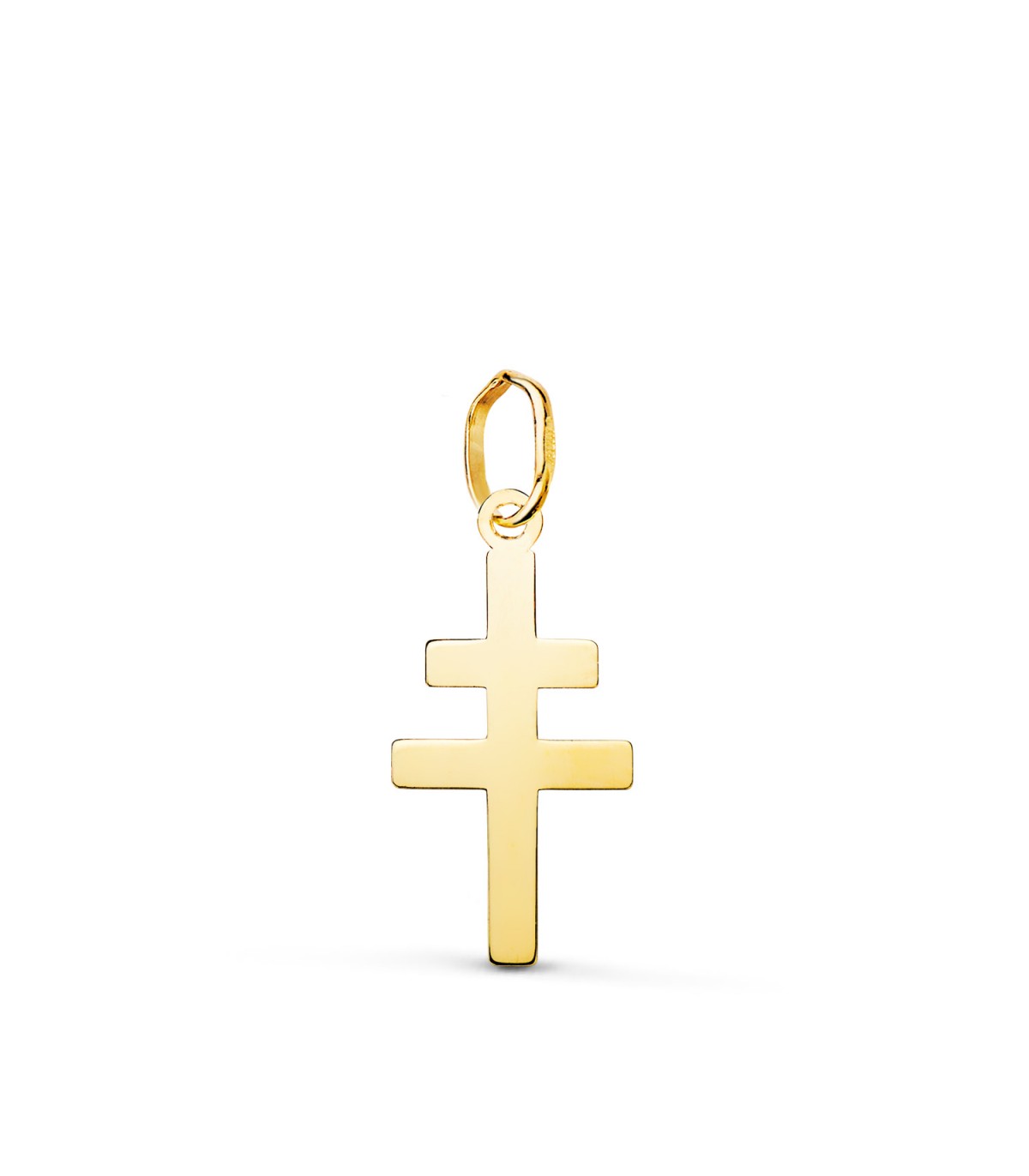 Ciondolo Croce di Caravaca oro 18 kt 18 mm, croci per uomo e donna.