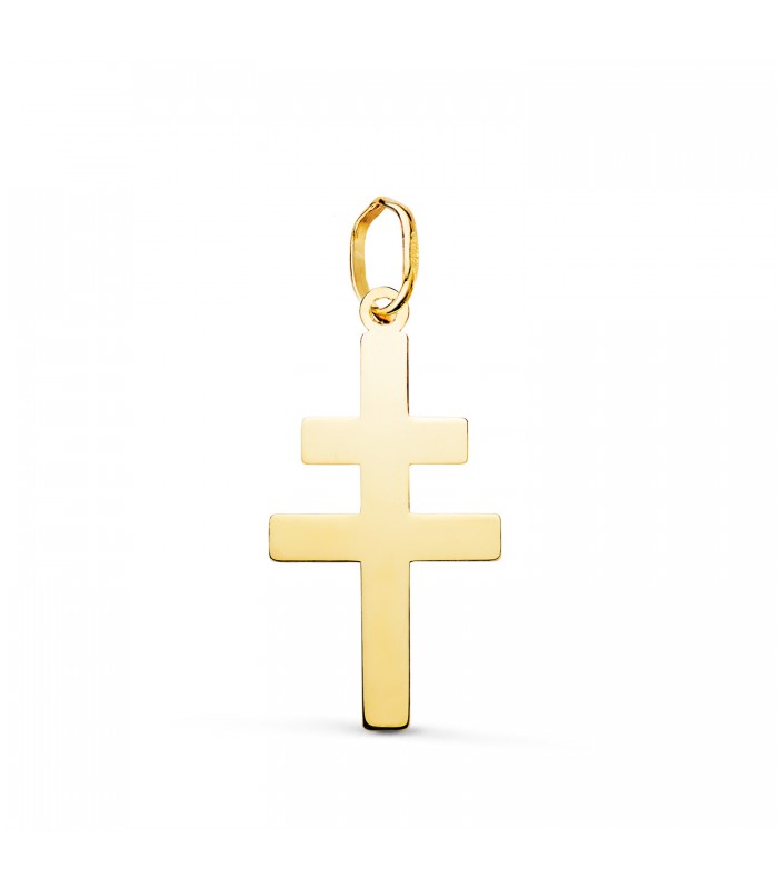 Colgante Cruz de Lorena Oro 18 K 22 mm