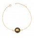 Bracciale Medusa oro 18Kt smalto nero, gioielli per regalo donna.