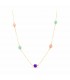 Collana Sevilla oro 18kt sfere colorate, gioielli e collane da donne.