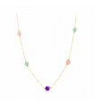 Collana Sevilla oro 18kt sfere colorate