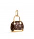 Charm Luxury Pendentif sac brun Or 18K, émail couleurs. Colliers femme.