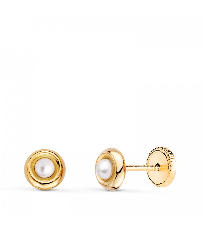 Orecchini perla Magali 5mm Oro 18kt, gioielli bambina e bimba.