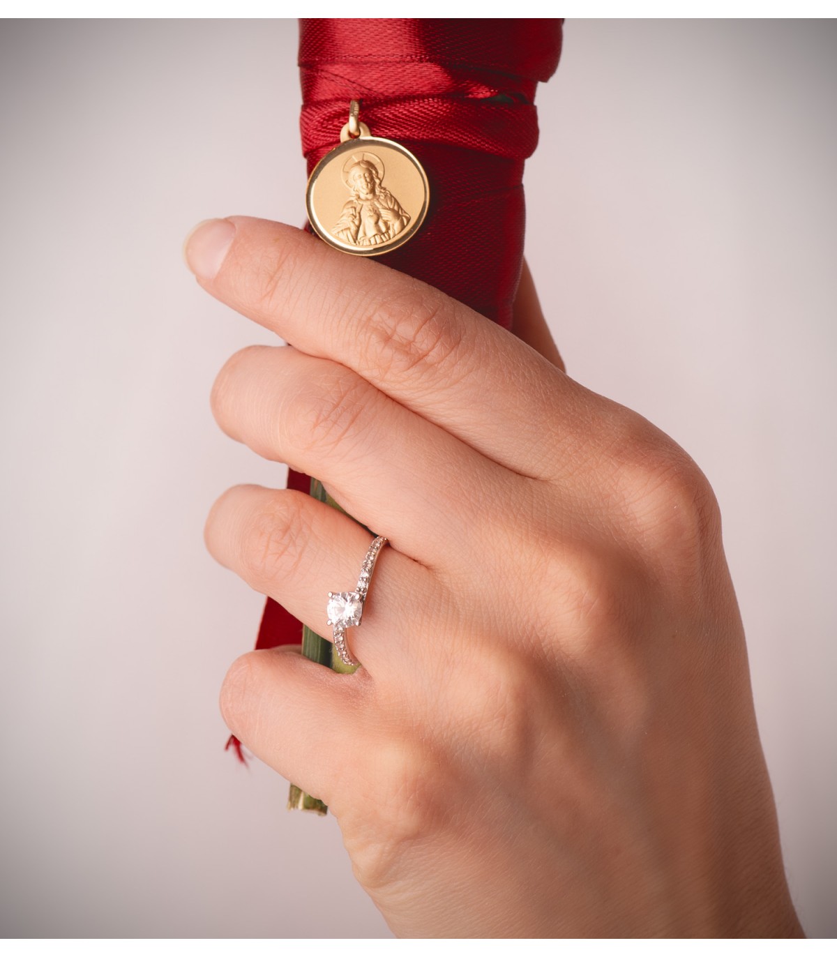 Solitaire blanc Milense 18 Carats