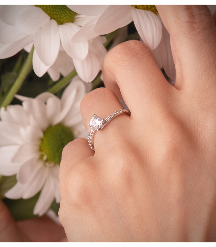 Solitaire blanc Milense 18 Carats