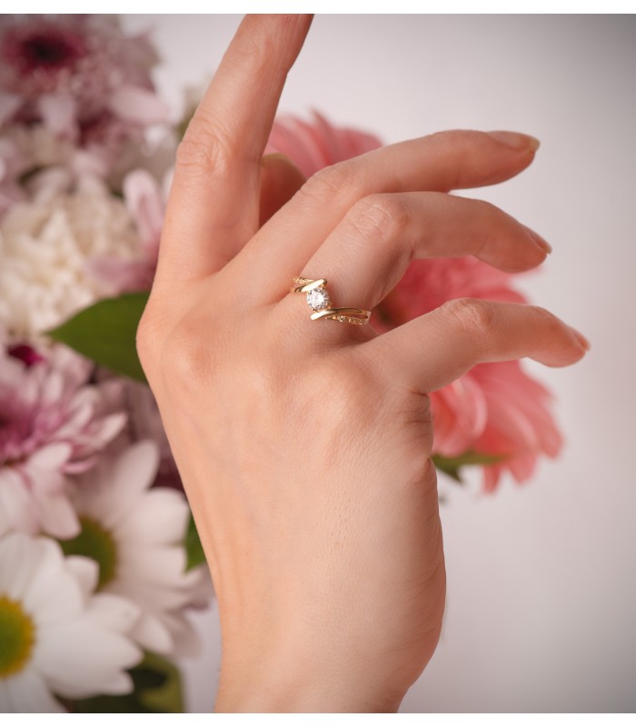 Anello donna da proposta matrimonio, solitario Davinze