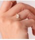 Anello in oro giallo per fidanzamento Solitario Davinze Oro 18K e pave di zirconi.
