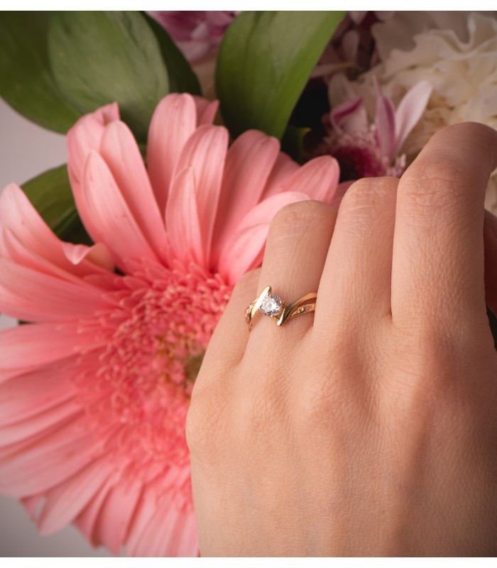 Anello da proposta matrimonio per donna, solitario Davinze