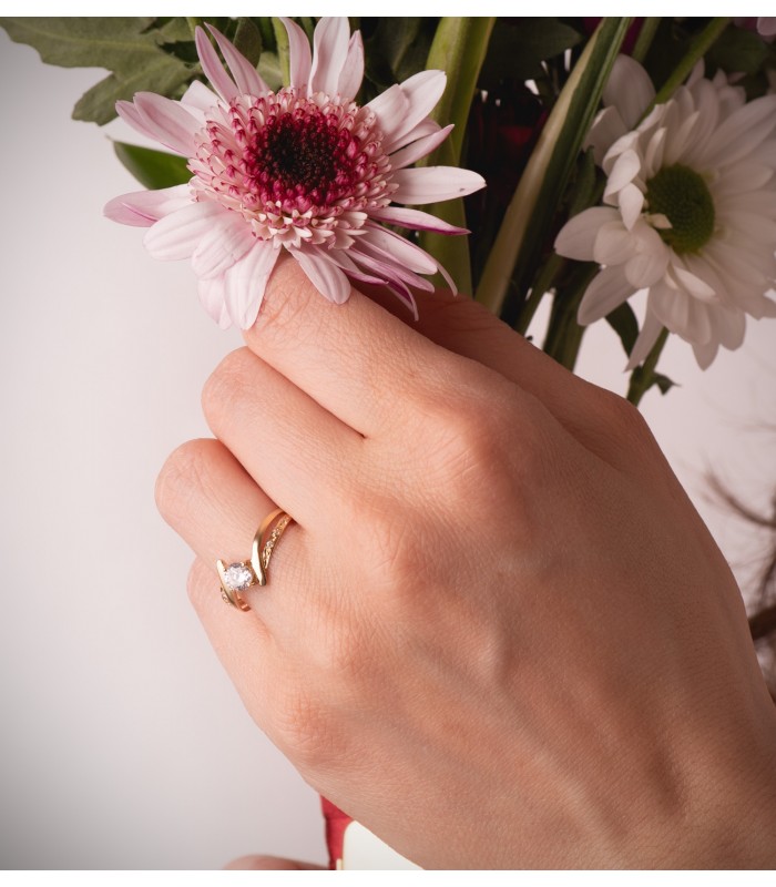 Anello di fidanzamento Solitario Davinze Oro 18K