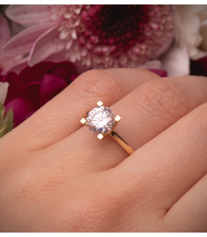 Anello di fidanzamento donna - Anello Solitario Victoria Oro giallo 18 Kt