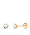 Puces d'oreilles griffes Monte-Carlo 4mm Or 18K