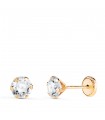 Puces d'oreilles griffes Monte-Carlo 5mm Or 18K
