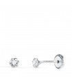 Puces d'oreilles griffes Monte-Carlo 3mm Or blanc