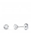 Puces d'oreilles griffes Monte-Carlo 4mm Or blanc