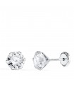 Puces d'oreilles griffes Monte-Carlo 6mm Or blanc