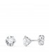 Orecchini griffe 5 mm Monte Carlo oro bianco, punto luce per donna e bambina.