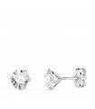 Puces d'oreilles griffes 5 mm Monte-Carlo Or blanc