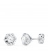 Puces d'oreilles griffes 6 mm Monte-Carlo Or blanc, boucles d'oreilles femme et enfant.