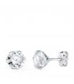 Pendientes garras 6 mm Montecarlo Oro blanco