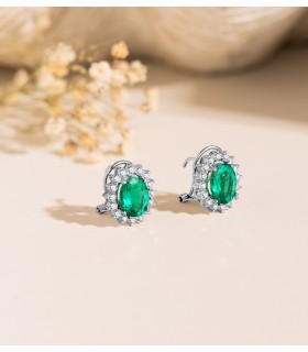 Orecchini Galadriel oro bianco 18kt Zaffiro e Diamanti