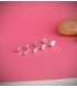 Puces d'oreilles griffes Montecarlo 4 mm Or blanc - Boucles d'oreilles enfant zircones, piercings.