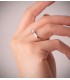 Solitario da donna oro bianco Ammon 18kt | Anelli proposta di matrimonio e fidanzamento