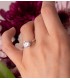 Solitario Mujer Oro Blanco 18K Davos anillo de compromiso boda novia amor