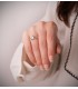 Anello Solitario Cora oro bianco 18 Kt
