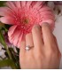 Anello Solitario Cora oro bianco 18 Kt