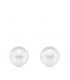 Perlenohrstecker weiß - Zuchtperle Ø 10 mm - Goldohrringe 18K für Damen.
