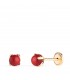 Pendiente Marianela Coral 4 mm 18 Ktes, bolas de oro para bebé y niña
