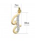 Pendentif femme avec lettre J en Or 18K et zircones, bijoux personnalisés