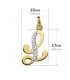 Colgante letra L con circonitas 18K, joyas personalizadas con iniciales