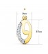 Ciondolo con iniziale O con zirconi per donna, gioielli personalizzati oro 18Kt