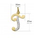 Colgante letra T con circonitas 18K, joyas personalizadas con iniciales
