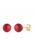 Pendientes bola coral Mariela Oro 18K 7mm