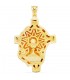 Colgante Busto Cristo Cruz Oro Amarillo 18K 48 mm