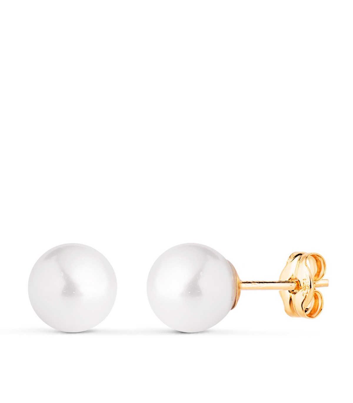 Pendientes bola perla Mariela Oro 18K 7mm