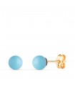 Orecchini sfera turchese Mariela Oro 18Kt 5mm