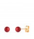 Boucles d'oreilles boule corail Mariela Or 18K 4mm