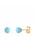 Pendientes bola turquesa Mariela Oro 18K 4mm