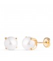 Boucles d'oreilles Marianela Perle 7mm 18 K
