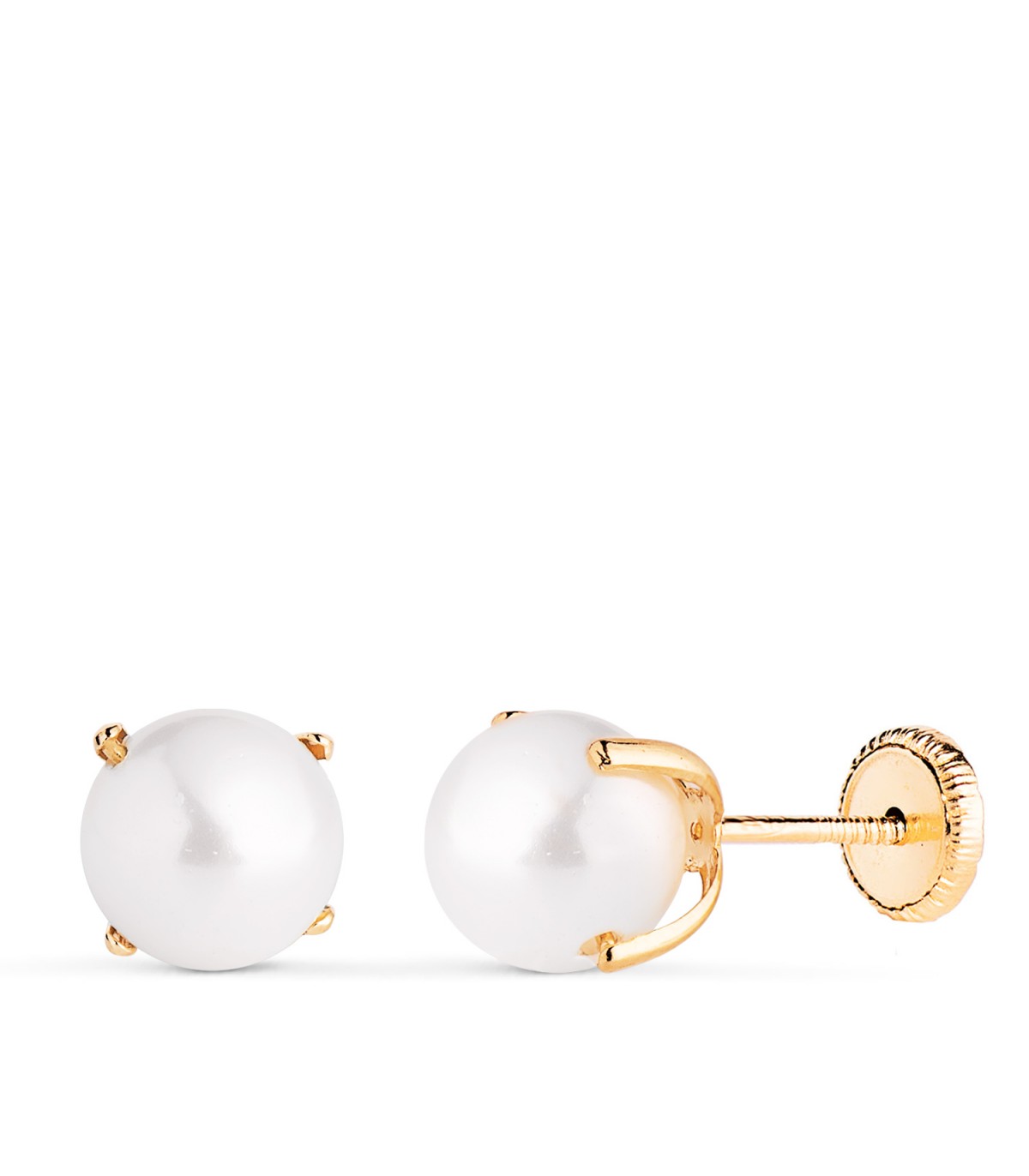 Boucles d'oreilles Marianela Perle 7mm 18 K
