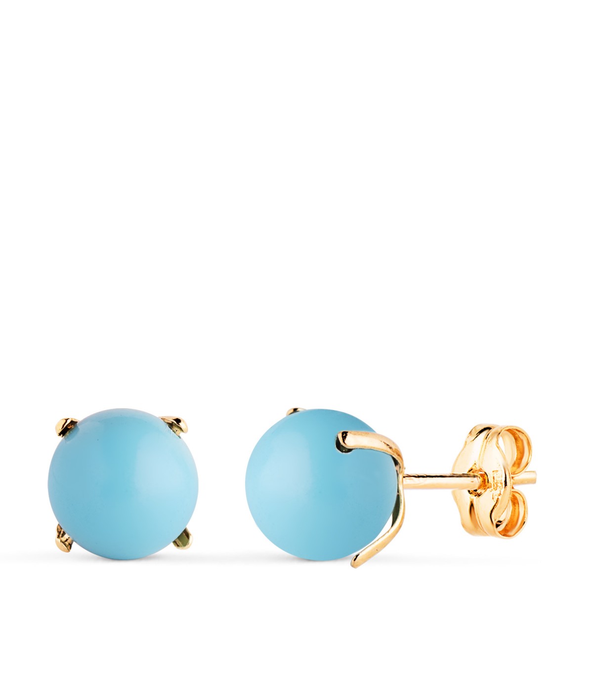Pendientes niña Turquesa Marianela oro 18K 7mm