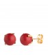 Boucles d'oreilles enfant corail Marianela or 18K 7mm