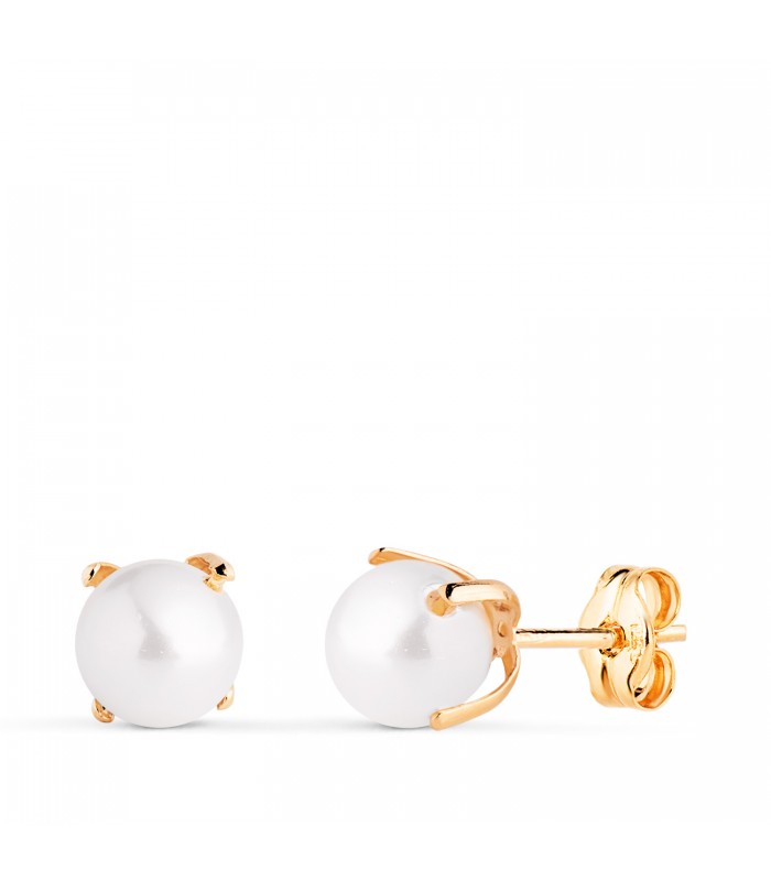 Boucles d'oreilles enfant con perles de culture Marianela or 18K 6mm