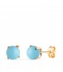 Pendientes niña Turquesa Marianela oro 18K 6mm